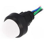 LRGB-D20-230ACWK, Индикат.лампа: LED, выпуклый, 230ВAC, Отв: d13мм, IP40, пластик
