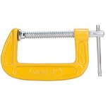 Струбцина G-образная усиленная Deli DL-G203 ( высота зажима 75мм, глубина зажима - 45мм)