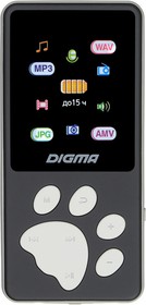 Фото 1/9 Плеер Hi-Fi Flash Digma S4 8Gb черный/серый/1. 8"/FM/microSDHC