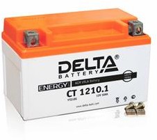 Фото 1/2 CT 1210.1, Аккумулятор DELTA Battery мото AGM 10 А/ч прямая L+ 150x86x93 EN190 А