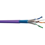 F5554SH1, CAE Cat6a Ethernet Cable, F/FTP, Purple LSZH Sheath, 100m ...