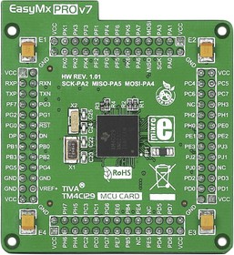 Фото 1/2 MIKROE-1620, EasyMx PRO v7 for Tiva MCU Card 10 x I2C, 12 bit D/A, 2 x 12 bit A/D (24 Channels), 2 x CAN, 256 kB