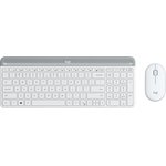 Клавиатура + мышь Logitech Combo MK470 клав:белый/серый мышь:белый USB ...