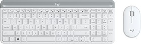 Фото 1/4 Клавиатура + мышь Logitech Combo MK470 клав:белый/серый мышь:белый USB беспроводная slim