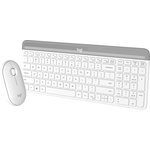 Клавиатура + мышь Logitech Combo MK470 клав:белый/серый мышь:белый USB ...