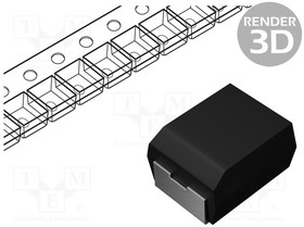 Фото 1/3 T591B107M004ATE045, Конденсатор: танталовый полимерный; 100мкФ; 4ВDC; 1311; ESR: 45мОм