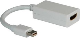 12.03.3129, Video Adapter, Mini DisplayPort Plug - HDMI Socket, 1920 x 1080, White