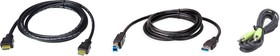 ATEN 2L-7D02UHX3, Комплект кабелей USB, HDMI для KVM-переключателя (1.8м)