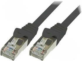 Фото 1/2 CP2033S, Patch cord; F/UTP; 6; stranded; CCA; PVC; black; 1m; 26AWG; shielded