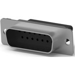 D-Sub plug, 15 pole, standard, unequipped, straight, crimp connection, 205206-3