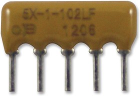 Фото 1/2 4605X-101-122LF, Фиксированный резистор цепи, 1.2 кОм, Общая Шина, 4 Resistors, SIP, PC Pin, ± 2%