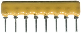 Фото 1/2 4608X-102-182LF, Фиксированный резистор цепи, 1.8 кОм, Изолированный, 4 Resistors, SIP, PC Pin, ± 2%