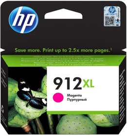Фото 1/3 3YL82AE, Картридж, Картридж/ HP 912XL High Yield Magenta Original Ink Cartridge