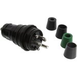 1301460032, AC Power Plugs & Receptacles 5-15P MALE - BLACK WATERTITE