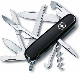 Фото 1/3 Нож перочинный Victorinox Huntsman (1.3713.3) 91мм 15функц. черный карт.коробка