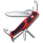 Нож перочинный Victorinox RangerGrip 61 (0.9553.MC) 130мм 11функц. красный/черный карт.коробка