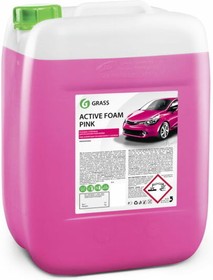Фото 1/10 Автошампунь Active Foam Pink для бесконтактной мойки розовая пена 6 кг. GRASS 113121