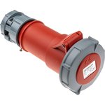 3881, PowerTOP IP67 Red Cable Mount 3P + N + E Industrial Power Socket ...