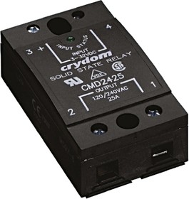Фото 1/4 CMD2425, Solid State Relay, 25 A Load, Panel Mount, 280 V Load, 32 V Control