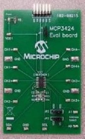 Фото 1/3 MCP3424EV, Data Conversion IC Development Tools MCP3424 ADC Eval Board