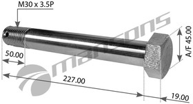 100549, Болт рессоры M30*230