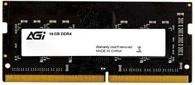 Фото 1/2 Оперативная память AGI SD138 AGI320016SD138 DDR4 - 1x 16ГБ 3200МГц, для ноутбуков (SO-DIMM), Ret