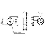 HCS0903F, (+3V/85dB), Пьезоизлучатель звуковой +3В, 80мА, 85дБ, 2730 Гц ...