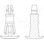 8G820V41216, Втулка дистанцирующая; полиамид 66; Дл: 14,3мм; Цвет: натуральный