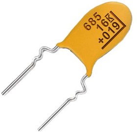 Фото 1/4 T356F685K035AT, Cap Tant Solid 6.8uF 35V 10% (6 X 11.2mm) Radial 5.08mm 125°C Bulk