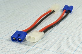 Фото 1/2 Разъем питания EC3 вилка - разъем MFA розетка, монтаж на кабель, L 100мм, EC3M-Tamiya F, 2C