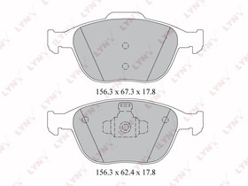 Фото 1/6 BD-3022, BD-3022 Колодки тормозные LYNXauto