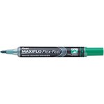 Маркер для белых досок Pentel Maxiflo Flex-Feel гибкий након, зел,1.0-5.0мм
