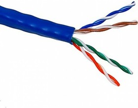 Патч-кордовый кабель FTP 4 пары, Категории 5e, LSZH, синий, 305м в катушке, LAN-5EFTP-PT-LSZH-BL