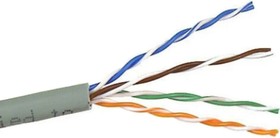 Патч-кордовый кабель FTP 4 пары, Категории 5e, LSZH, серый, 305м в катушке, LAN-5EFTP-PT-LSZH-GY