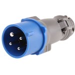 0 520 43, HYPRA IP44 Blue Cable Mount 3P + E Industrial Power Plug ...