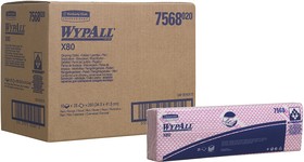 Фото 1/6 7568, WypAll Red Cloths for Industrial Cleaning, Dry Use, Bag of 25, 420 x 360mm, Repeat Use