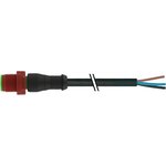 7000-P6201-P060500, Straight Male 4 way M12 to Unterminated Power Cable, 5m