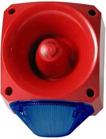 Фото 1/2 PNC-0051, PNC Series Blue Sounder Beacon, 110 → 230 V ac, IP66, Side Mount, 116dB at 1 Metre