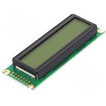RC1602D-YHY-ESX, Дисплей: LCD, алфавитно-цифровой, STN Positive, 16x2, LED, PIN: 14