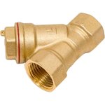 Фильтр сетчатый латунный У-образный Ду15 Ру20 муфтовый уплотнение паронит ...