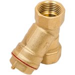 Фильтр сетчатый латунный У-образный Ду15 Ру20 муфтовый уплотнение паронит ...