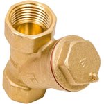 Фильтр сетчатый латунный У-образный Ду15 Ру20 муфтовый уплотнение паронит ...