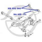 HA400151, Рычаг задней подвески, поперечный, верхний