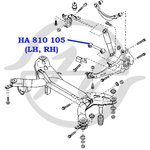 HA810105, Рычаг задней подвески, поперечный, нижний