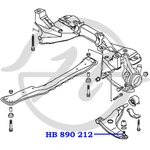 HB890212, Опора шаровая нижнего рычага передней подвески
