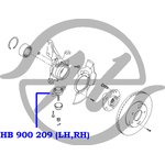 HB900209, Опора шаровая нижнего рычага передней подвески
