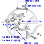HR201163, Сайлентблок нижнего рычага передней подвески ...