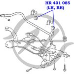 HR401085, Втулка стабилизатора передней подвески, внутренняя