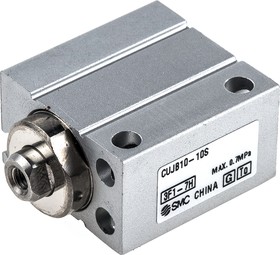 CUJB10-10S, Pneumatic Piston Rod Cylinder - 10mm Bore, 10mm Stroke, CUJ Series, Single Acting