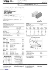 4-1393224-6 (RY211012), Реле 1 переключ. 12VDC, 8A/250VAC SPDT ...